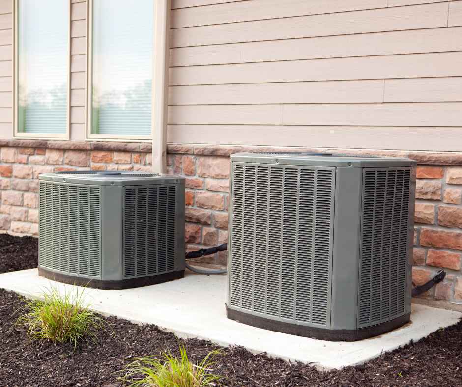 Air conditioners outside a building